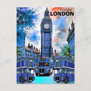 Carte postale d'art de voyage à Londres, Art de vo