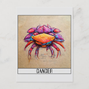 Carte postale d'art gribouillé coloré au crayon su