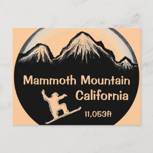 Carte postale d'art snowboard de Mammoth Mountain 