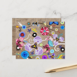 Carte postale d'art sur toile