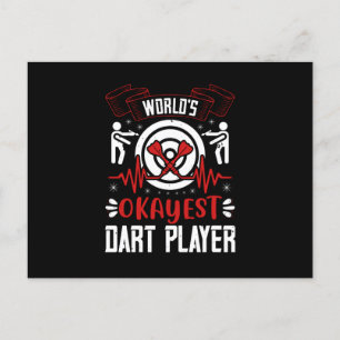 Carte Postale Darts - Joueur de fléchettes le plus Okayest du mo