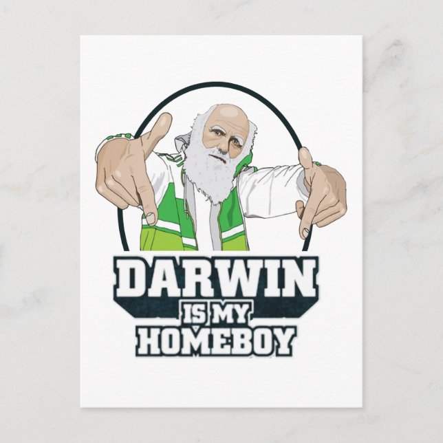 Carte Postale Darwin Est Mon Homeboy (Couleur Complète) (Devant)
