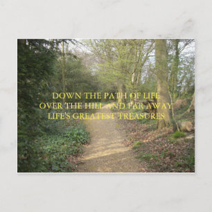 CARTE POSTALE DARWIN'S THINKING PATH HAIKU POSTCARD