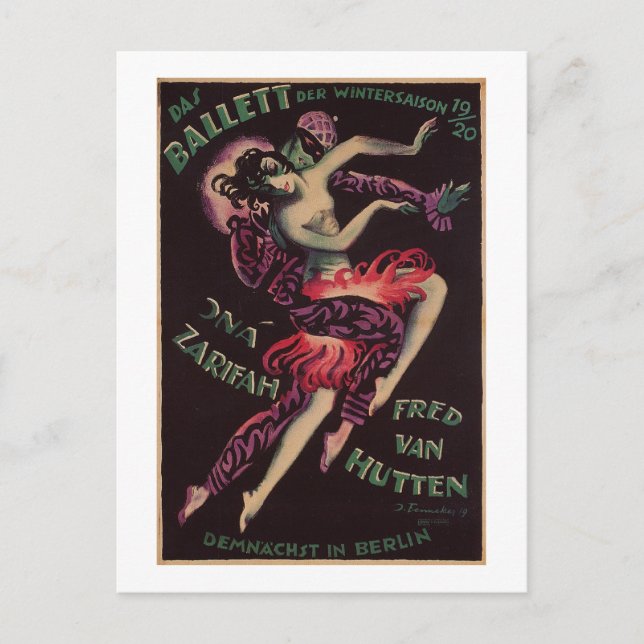 Carte Postale Das Ballett (Le Ballet), Josef Fenneker (Devant)