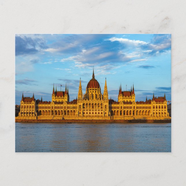 Carte Postale Das Parlamentsgebäude à Budapest an der Donau Pos (Devant)