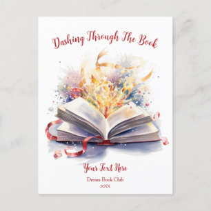 Carte Postale Dashing Through the Book