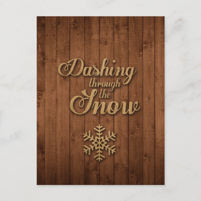 Carte Postale Dashing Through the Snow (Devant)