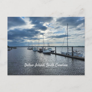 Carte Postale Dataw Island, Beaufort, Bateaux de Caroline du Sud