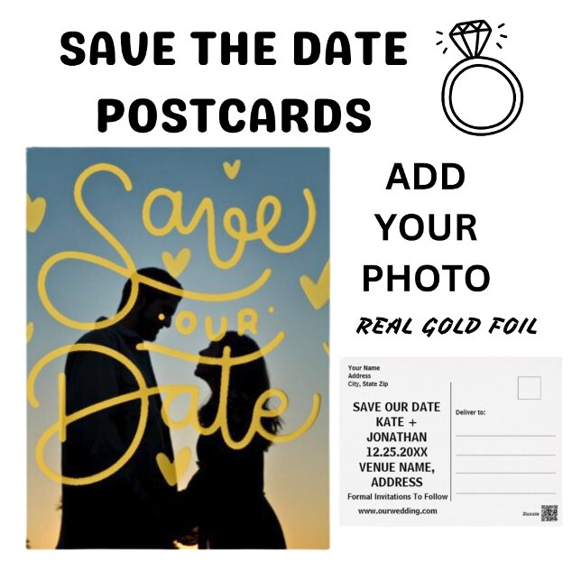 Carte Postale Date Foil (Créateur téléchargé)
