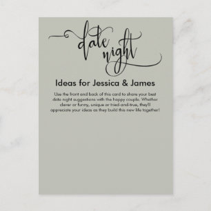 Carte Postale Date Nuit Idées Élégante Sage Green Advice Card