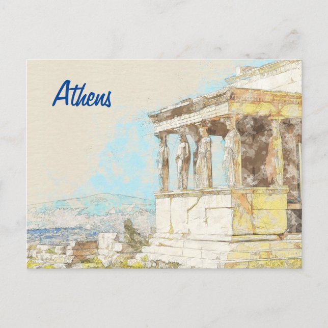 Carte postale d'Athènes Grèce – Voyage dans la vil (Devant)