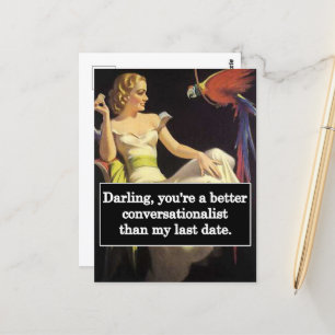 Carte Postale Dating est difficile Vintage drôle Graphique