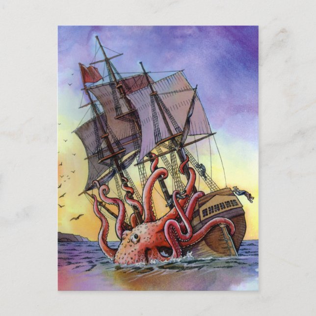 Carte postale d'attaque de Kraken (Devant)