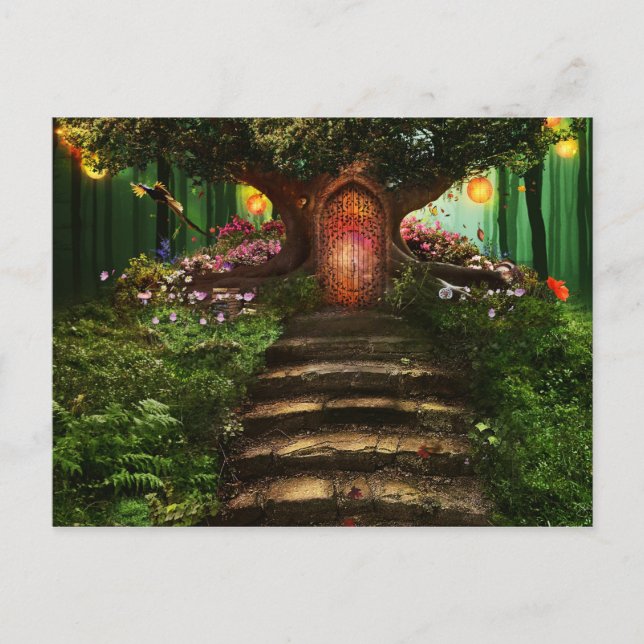 Carte postale d'auberge de forêt (Devant)