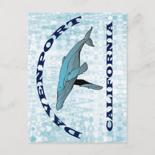Carte postale Davenport California Whale