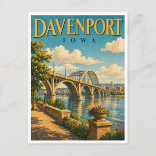 Carte Postale Davenport Iowa Centennial Bridge GeoSaga