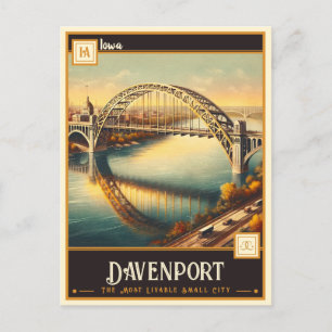 Carte Postale Davenport, Iowa   VINTAGE