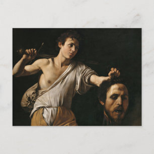 Carte Postale David avec la tête de Goliath par Caravage