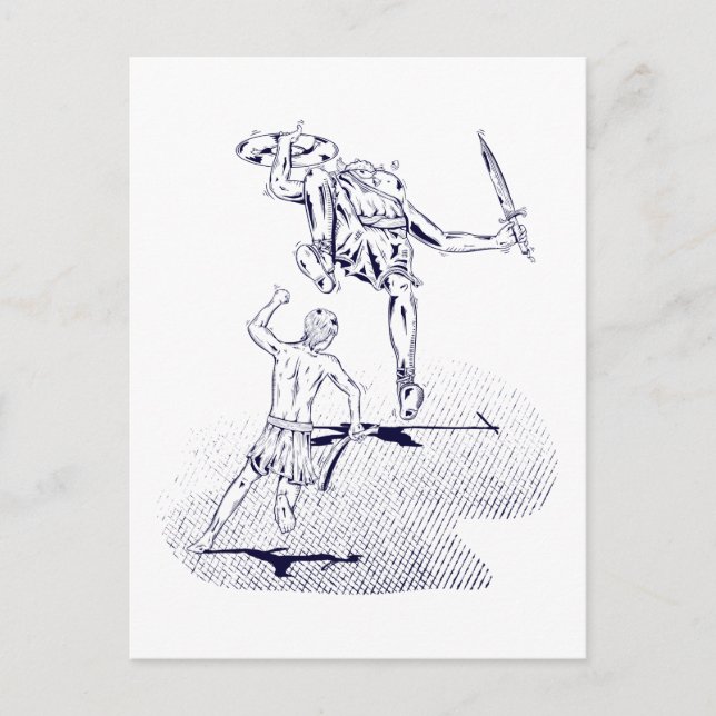 Carte Postale David et Goliath (Devant)