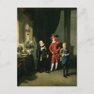 Carte Postale David Garrick avec William Burton et John
