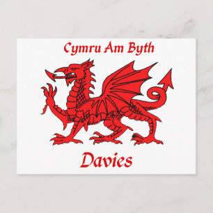 Carte Postale Davies Welsh Dragon