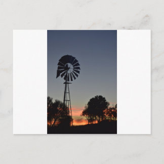 CARTE POSTALE DAYBREAK & WINDMILL RURAL QUEENSLAND AUSTRALIE