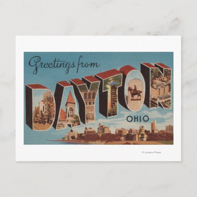 Carte Postale Dayton, OhioGrandes lettres ScènesDayton, OH (Devant)