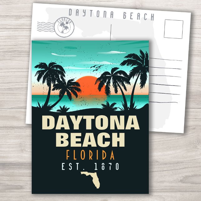 Carte Postale Daytona Beach Florida Retro Sunset Souvenirs (Créateur téléchargé)