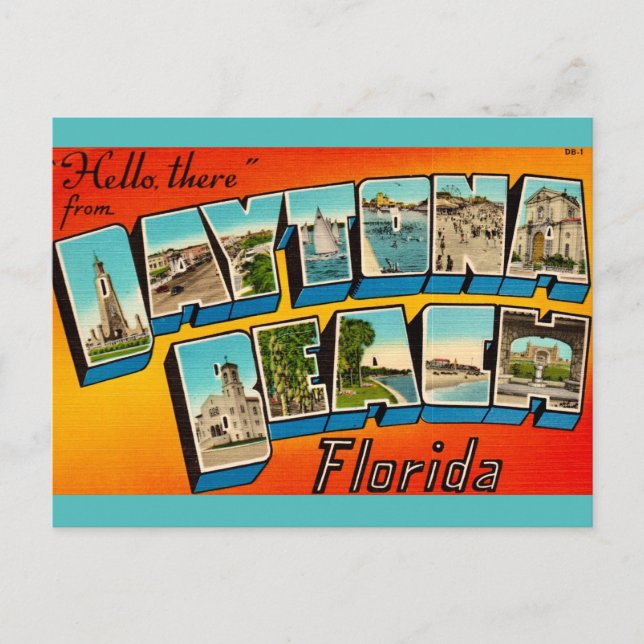 Carte Postale Daytona Beach Floride (Devant)