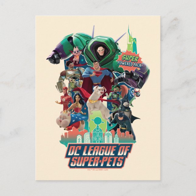 Carte Postale DC League of Super-Pets Bataille pour Metropolis (Devant)