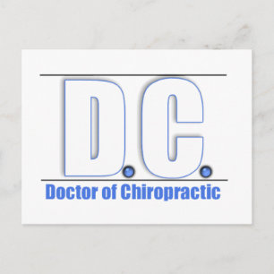 CARTE POSTALE DC TITRE - MÉDECIN EN MÉDECINE CHIROPRATIQUE