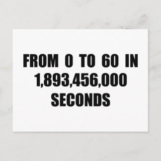 Carte Postale De 0 à 60 secondes
