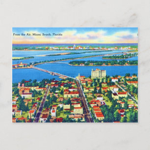 Carte Postale De Air Miami Beach & Biscayne Bay, Floride