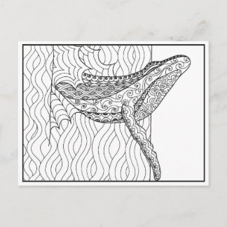 Carte postale de baleine grise