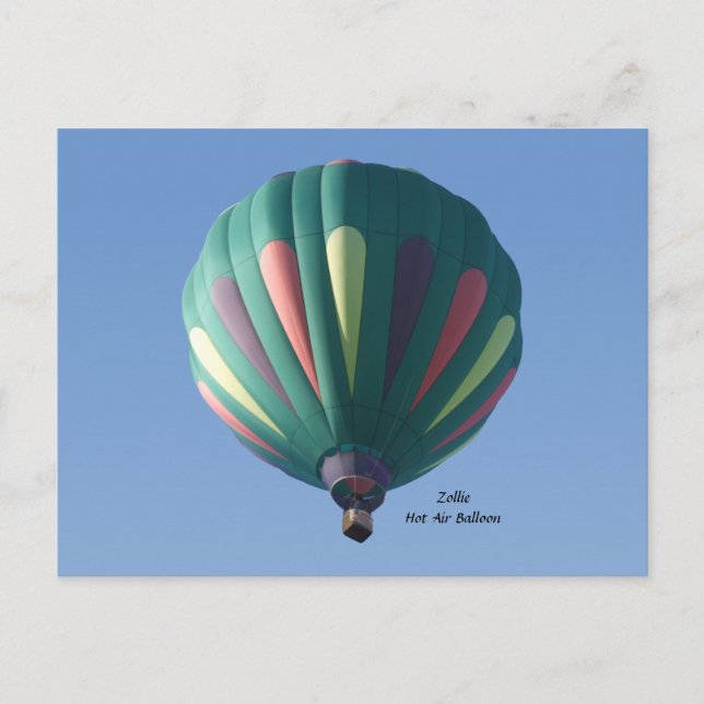 Carte postale de ballon à air chaud Zollie (Devant)