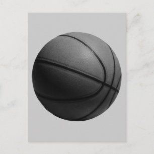 Carte postale de basket-ball en niveaux de gris