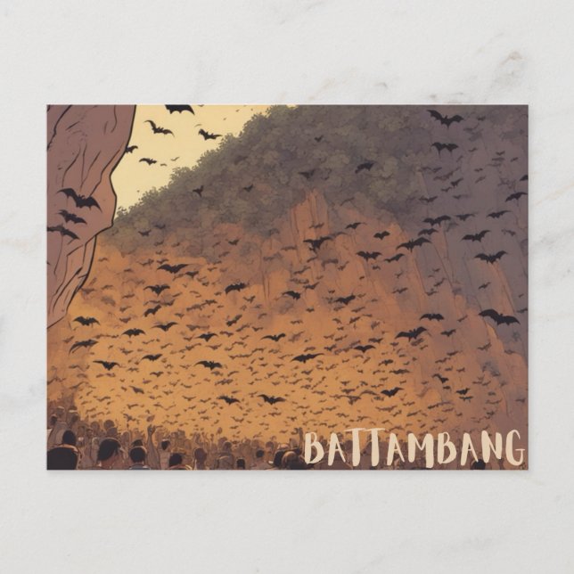 Carte postale de Battambang Bat Caves (Devant)