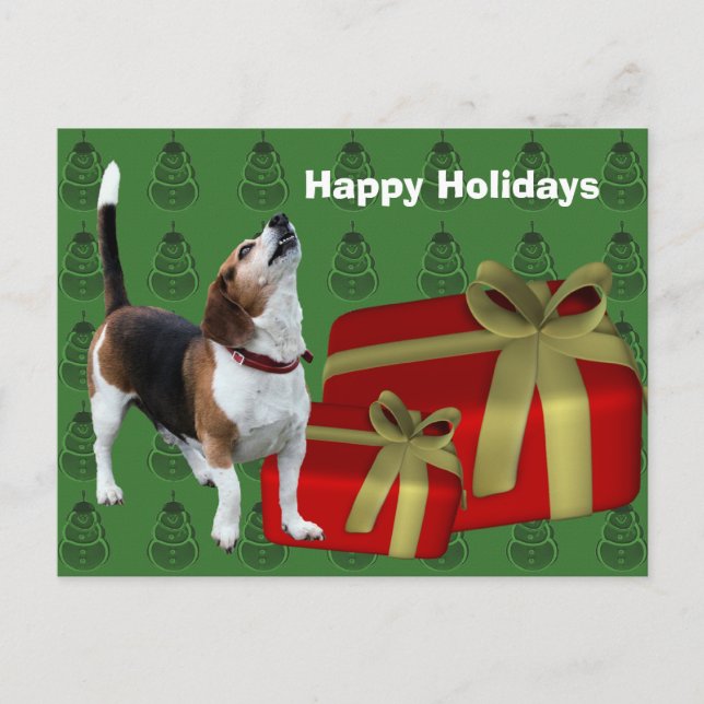 Carte postale de Beagle Dog Christmas (Devant)