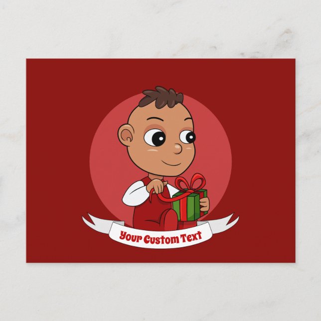 Carte postale de bébé de Noël mignon dessin animé (Devant)