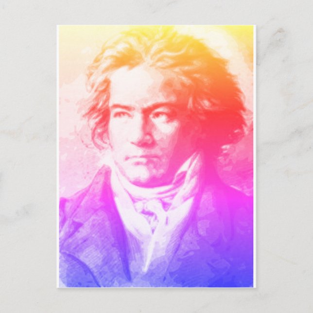 Carte postale de Beethoven en couleurs (Devant)