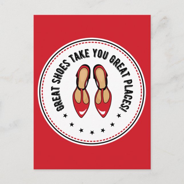 Carte Postale De Belles Chaussures Vous Emmènent De Beaux Endroi (Devant)