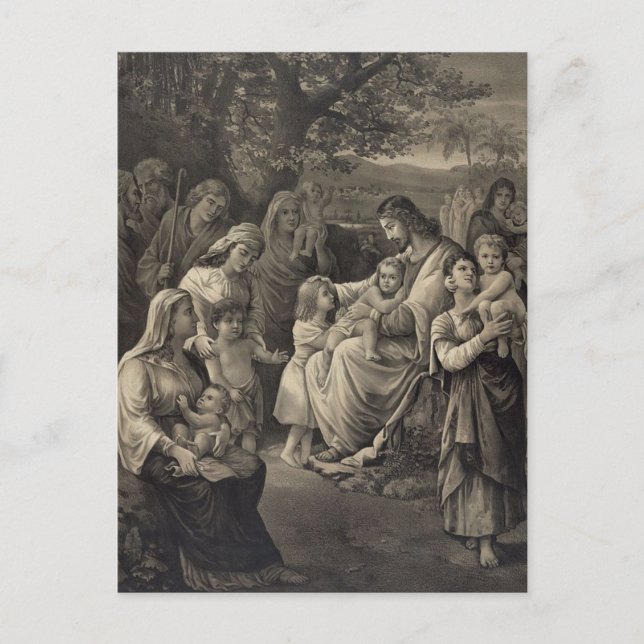 Carte postale de bénédiction de Jésus (Devant)