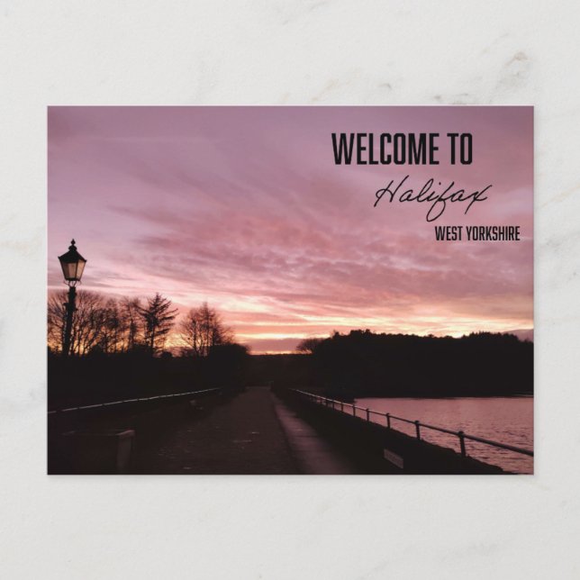 Carte postale de bienvenue à Halifax Ogden Water (Devant)