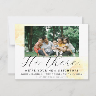 Carte postale de bienvenue aux nouveaux voisins à