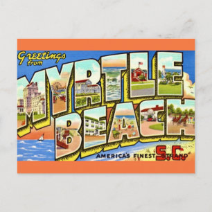Carte postale de bienvenue de Myrtle Beach