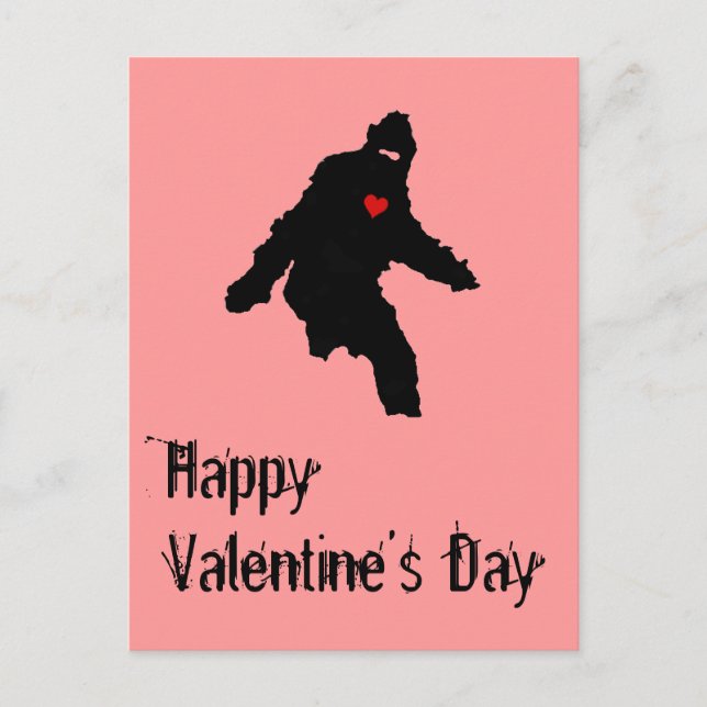 CARTE POSTALE de BIGFOOT VALENTINE - customisée (Devant)
