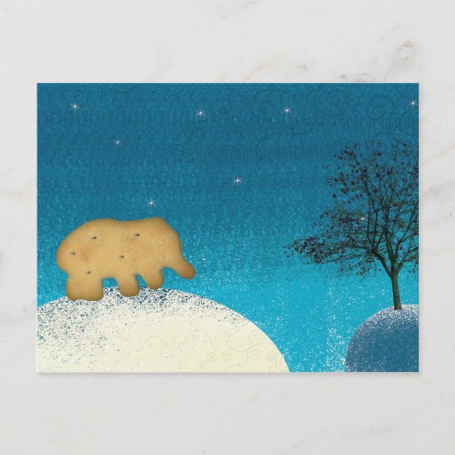 Carte postale de biscuit d'éléphant (Devant)