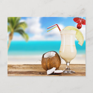Carte postale de boissons tropicales
