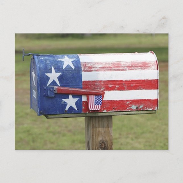 Carte postale de boîte aux lettres patriotique (Devant)