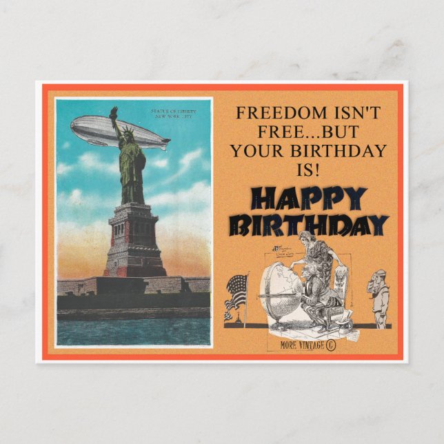 CARTE POSTALE DE BON ANNIVERSAIRE LIBERTÉ (Devant)